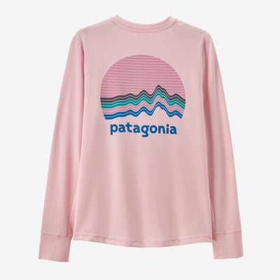 PATAGONIA Kids' Long-Sleeved Capilene Silkweight T-Shirt Ridge Rise Moonlight Peaceful Pink RMP / L