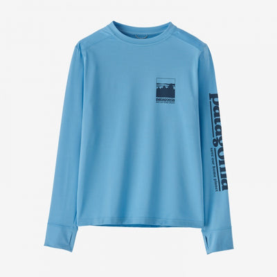 PATAGONIA Kids' Long-Sleeved Capilene Silkweight T-Shirt Alpine Icon Lago Blue AILB