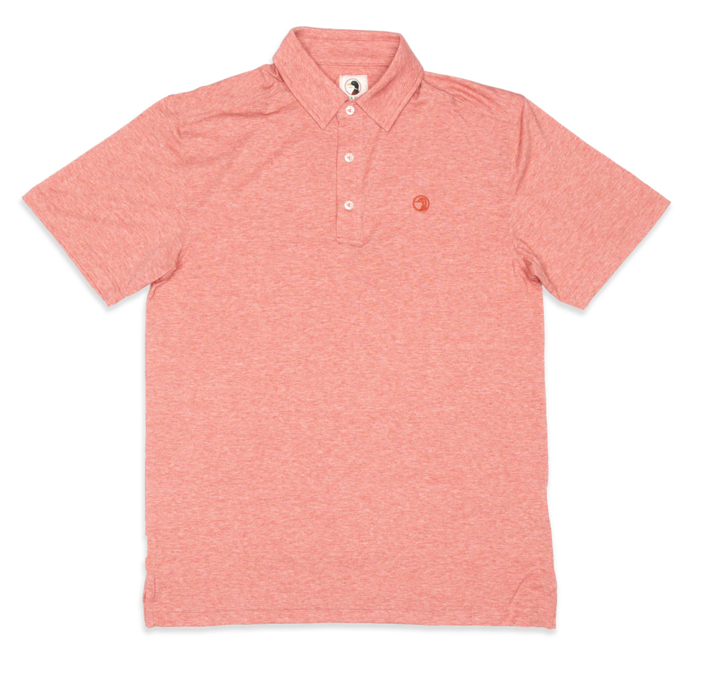 DUCK HEAD Men's SS Hayes Performance Polo Desert Red Heather