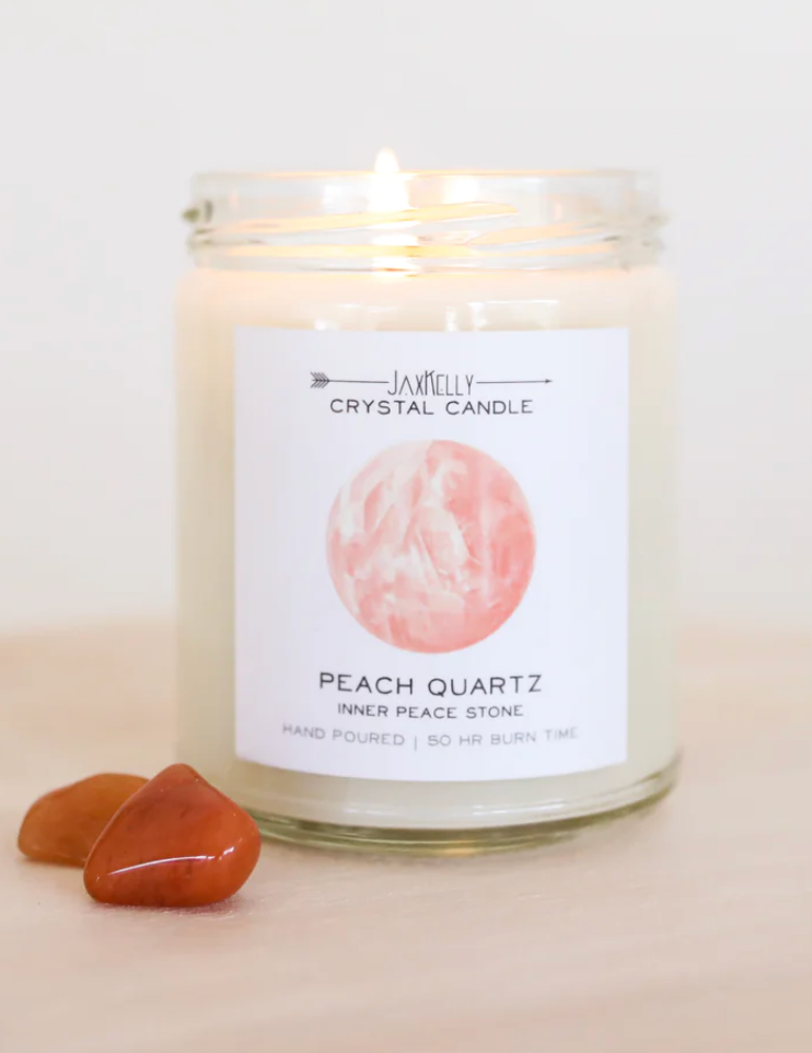 JAX KELLY Crystal Candle Peach Quartz