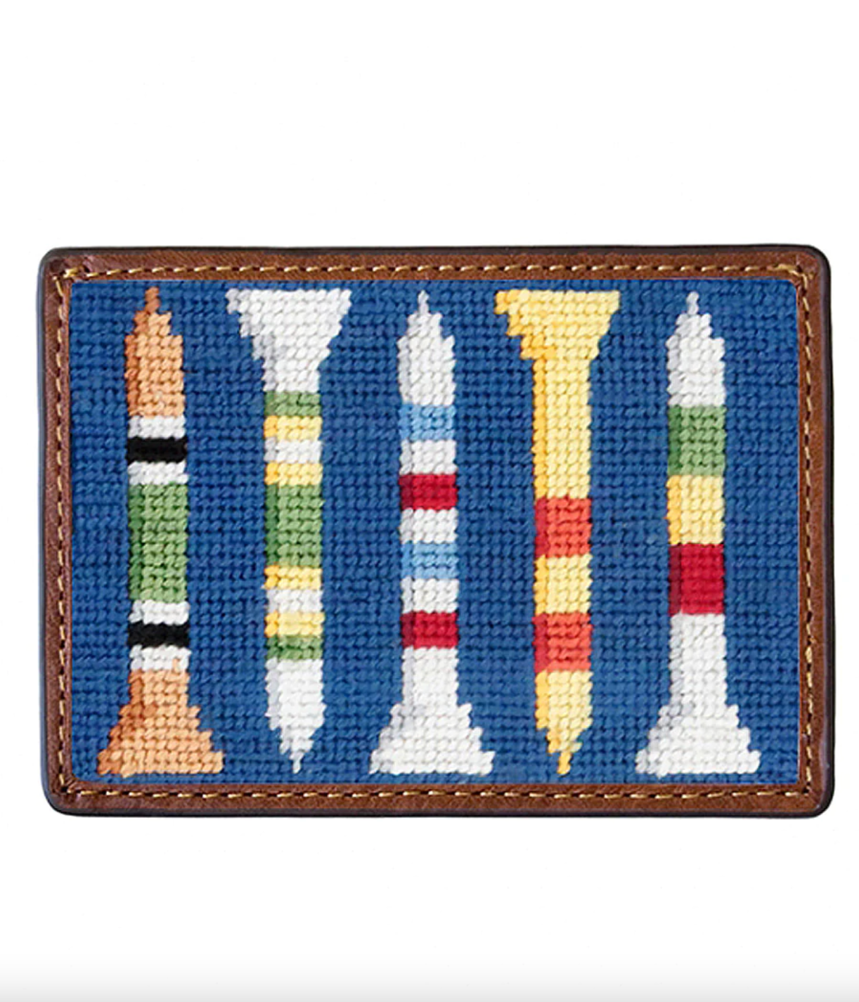 SMATHERS Needlepoint Credit Card Wallet Golf Tees