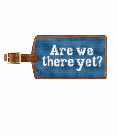 SMATHERS Needlepoint Luggage Tag Are We There Yet