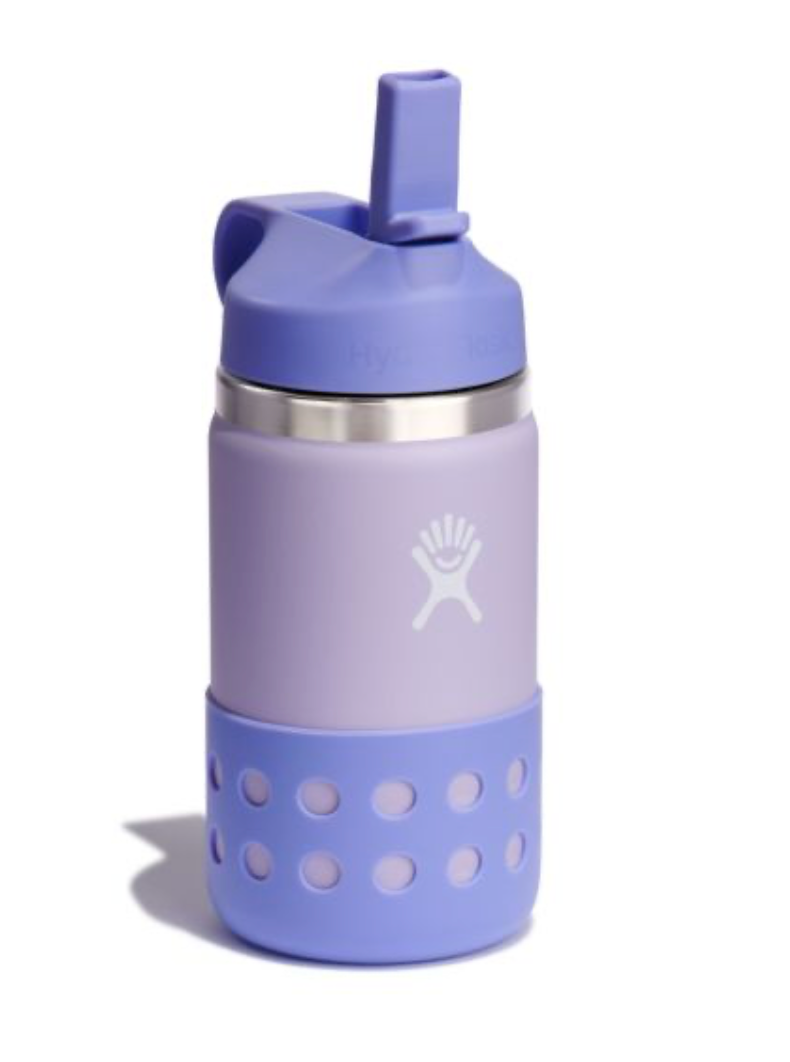 HYDRO FLASK 12 oz Kids Wide Mouth Straw Lid & Boot Wisteria
