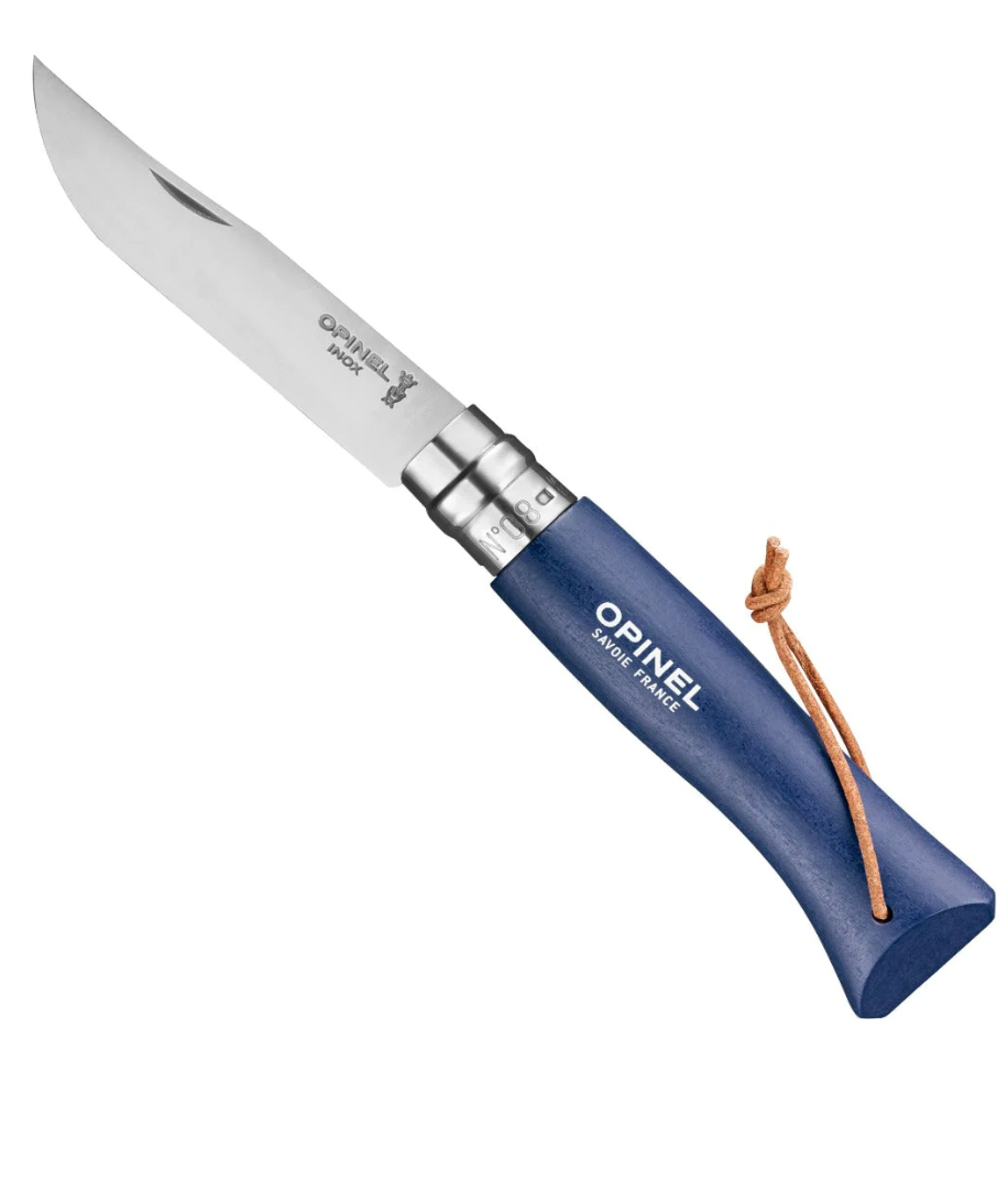Opinel No.08 Stainless Steel Folding Knife Blue