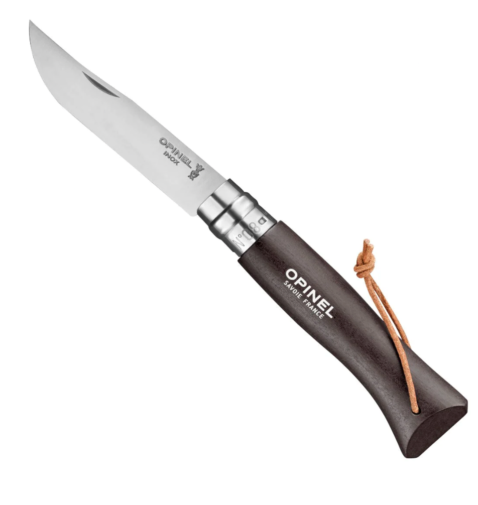 Opinel No.08 Stainless Steel Folding Knife Dark Brown