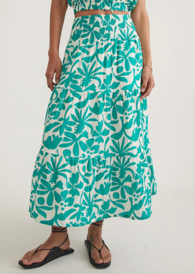 MARINE LAYER Women's Valeria Double Cloth Maxi Skirt Slushy Tropicali