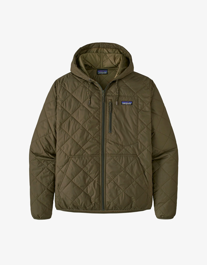 PATAGONIA Men's Diamond Quilted Bomber Hoody Basin Green BSNG