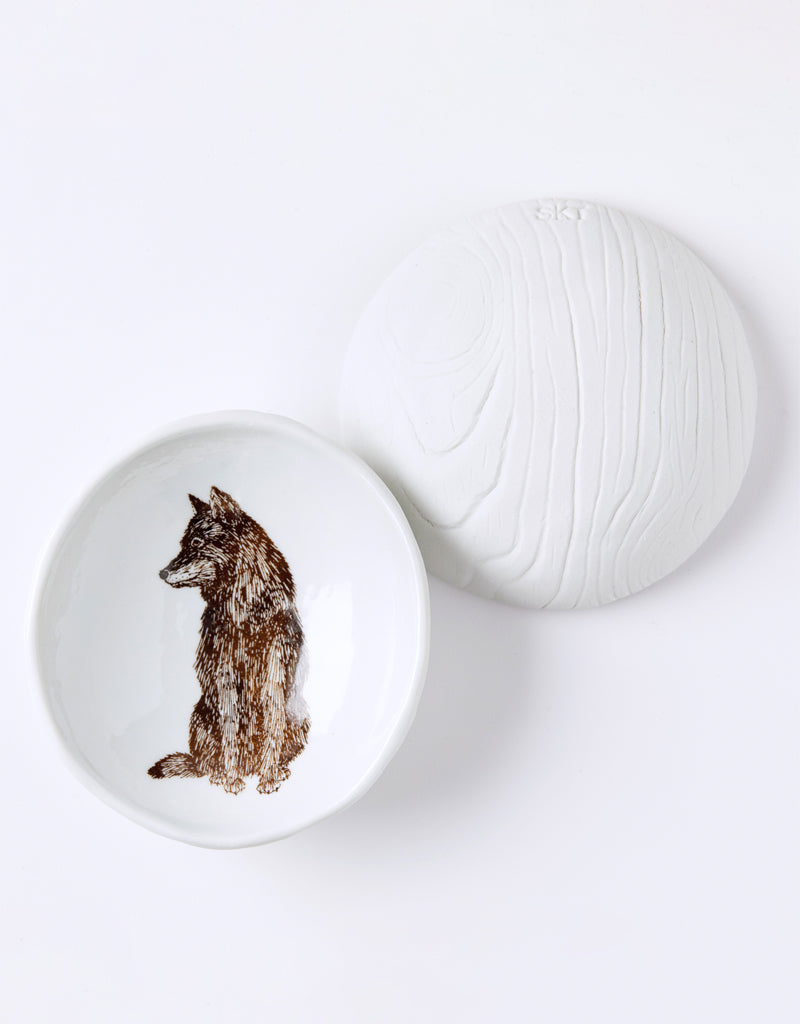 SKT CERAMICS Ceramic Catch All Wolf