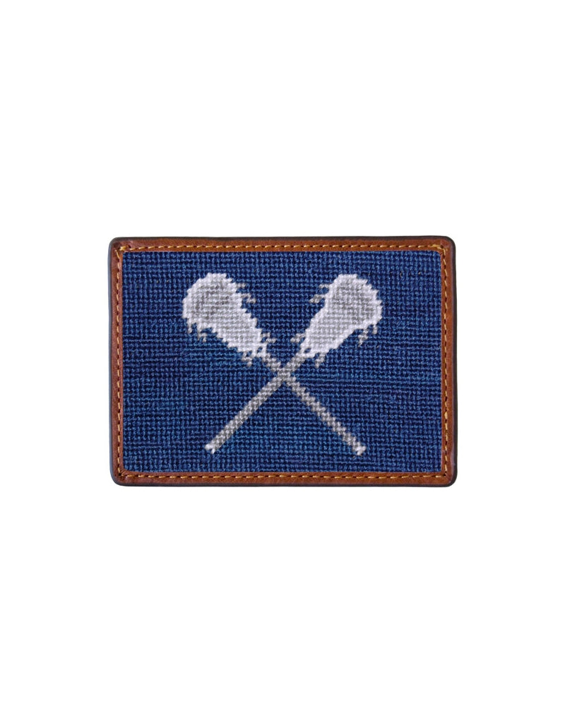 SMATHERS Needlepoint Credit Card Wallet Lacrosse