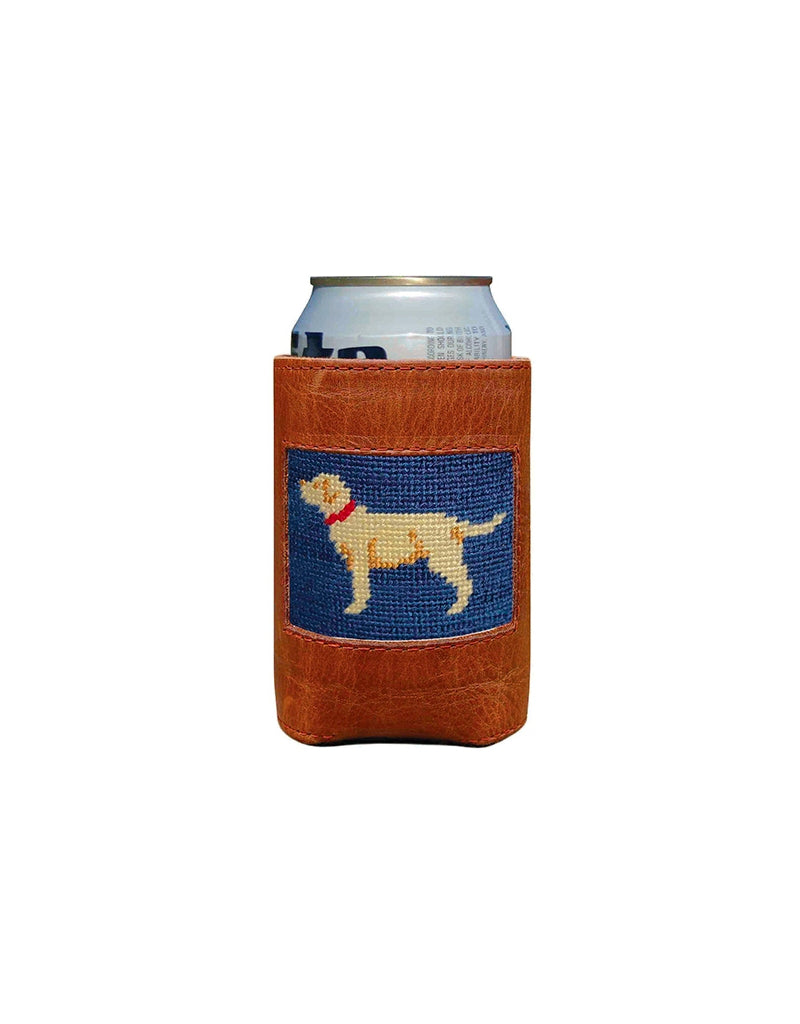 SMATHERS Needlepoint Can Cooler Yellow Lab