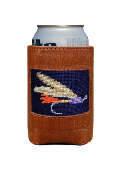 SMATHERS Needlepoint Can Cooler Fishing Fly