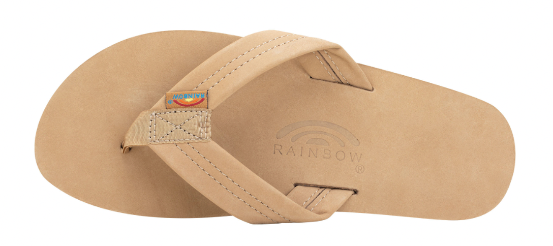 RAINBOW SANDALS Men's Premier Leather Single Layer Arch Sierra Brown