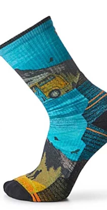 SMARTWOOL Hike LC Great Excursion Print Crew Socks Multi Color 150