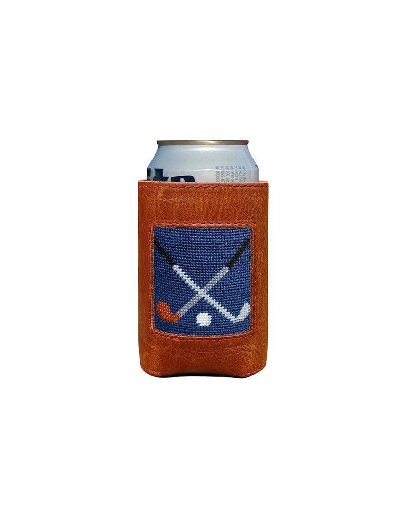 SMATHERS Needlepoint Can Cooler Crossed Clubs