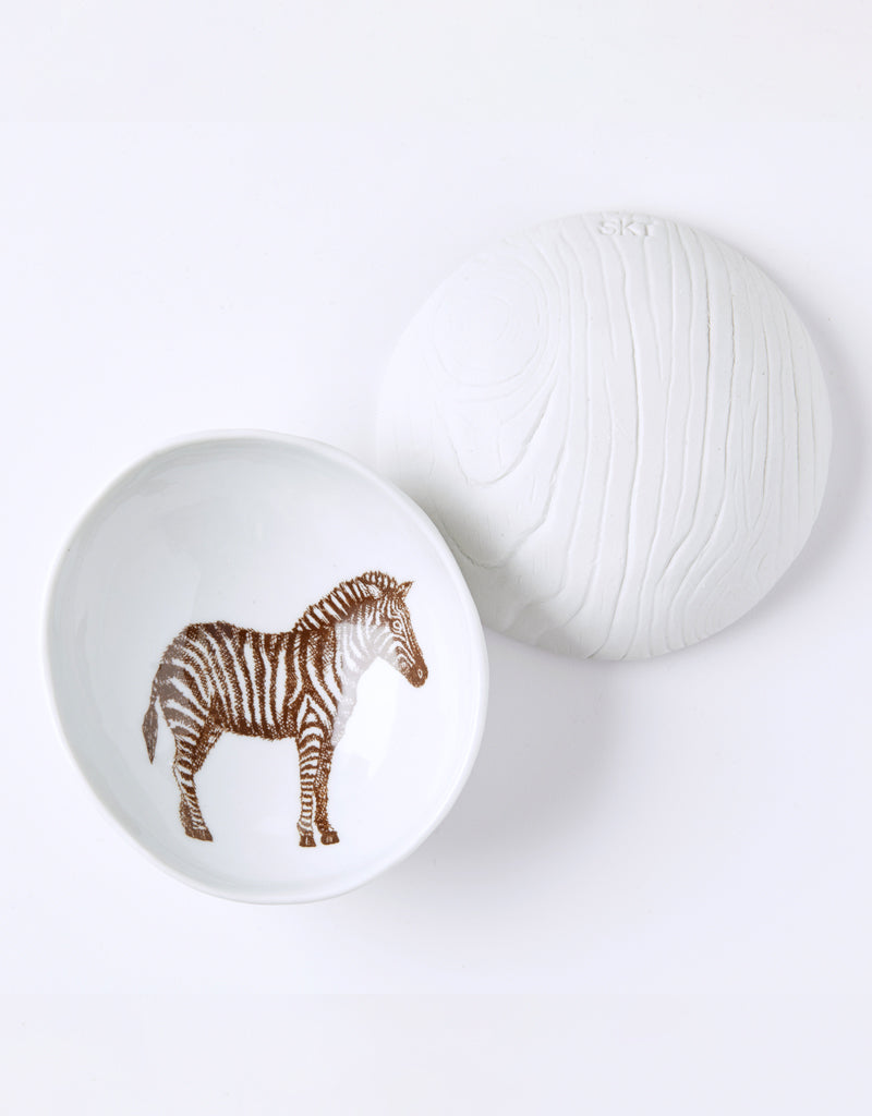 SKT CERAMICS Ceramic Catch All Zebra