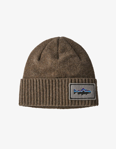 PATAGONIA Brodeo Beanie Fitz Roy Trout Patch Ash Tan FPAT