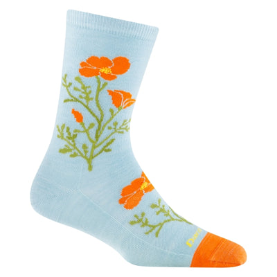 DARN TOUGH Women's Blossom Crew LW Lifestyle Sock Glacier