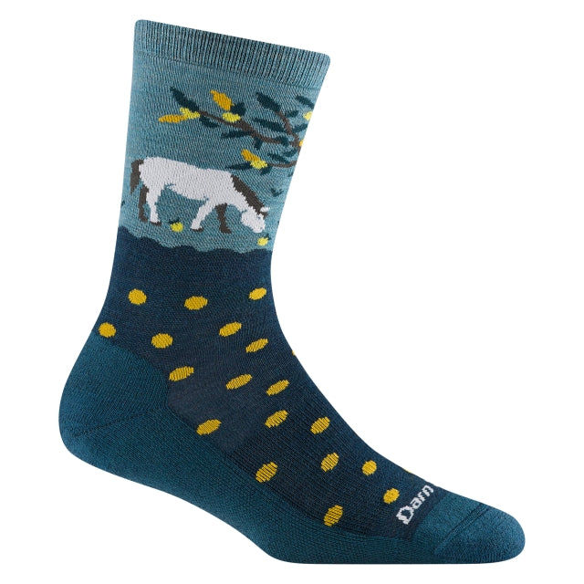 DARN TOUGH Womens Wild Life Crew LWC Lifestyle Sock Dark Teal