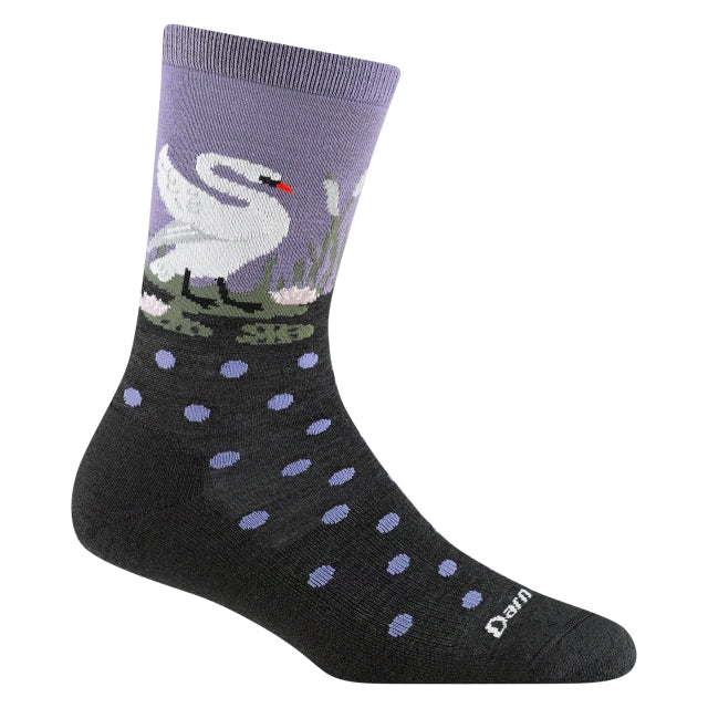 DARN TOUGH Women's Wild Life Crew LWC Lifestyle Sock Charcoal