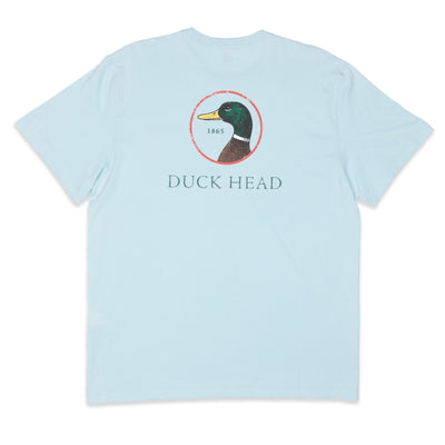 DUCK HEAD Men's DH Logo SS T-Shirt Sky Blue
