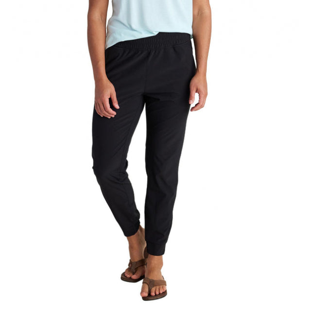 FREE FLY Women's Bamboo-Lined Pull-On Breeze Jogger Black