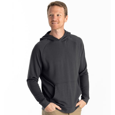 FREE FLY Men's Bamboo Lightweight Fleece Hoodie Black Sand