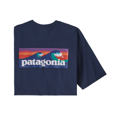 PATAGONIA Men's Boardshort Logo Pocket Responsibili-Tee Stone Blue SNBL
