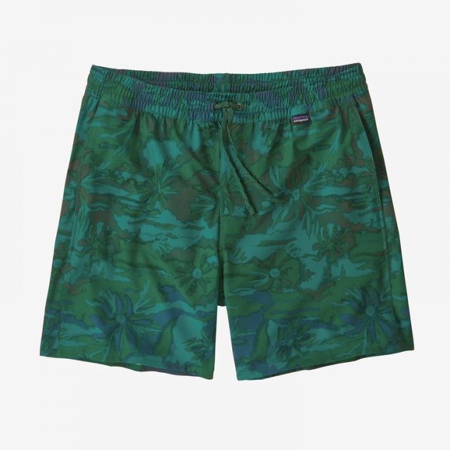 PATAGONIA Men's Hydropeak Volley Shorts - 16in Cliffs and Coves Conifer Green CGN / L