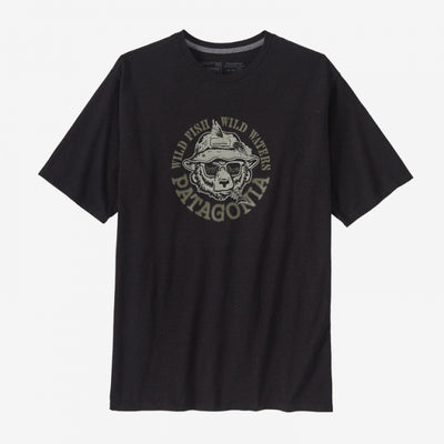 PATAGONIA Men's Take a Stand Responsibili-Tee Wild Grizz Ink Black WGBL