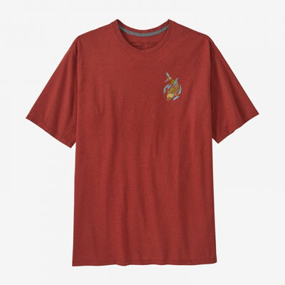 PATAGONIA Men's Take a Stand Responsibili-Tee Sandflat Bonefish Burl Red SBRE