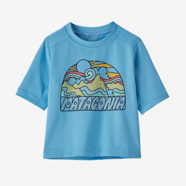 PATAGONIA Baby Capilene Silkweight T-Shirt Fitz Roy Rays Lago Blue FRLA