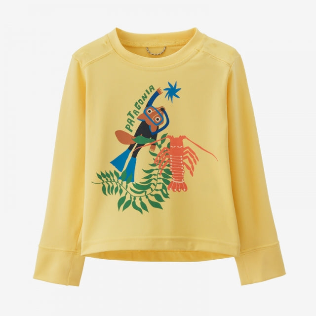 PATAGONIA Baby Long-Sleeved Capilene Silkweight T-Shirt Foxplorer Milled Yellow FXMI