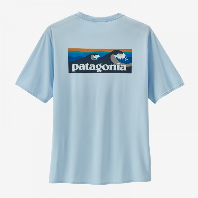 PATAGONIA Men's Capilene Cool Daily Graphic Shirt - Waters Boardshort ogo Chilled Blue BSLC / L