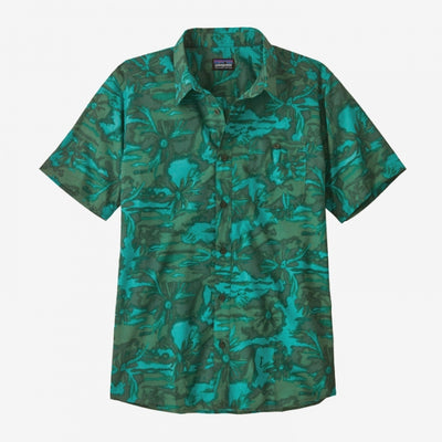 PATAGONIA Men's Go-To Shirt Cliffs and Waves Conifer Green CWGN