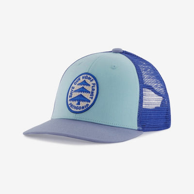 PATAGONIA Kids' Trucker Hat How to Save Badge Fin Blue HBFI