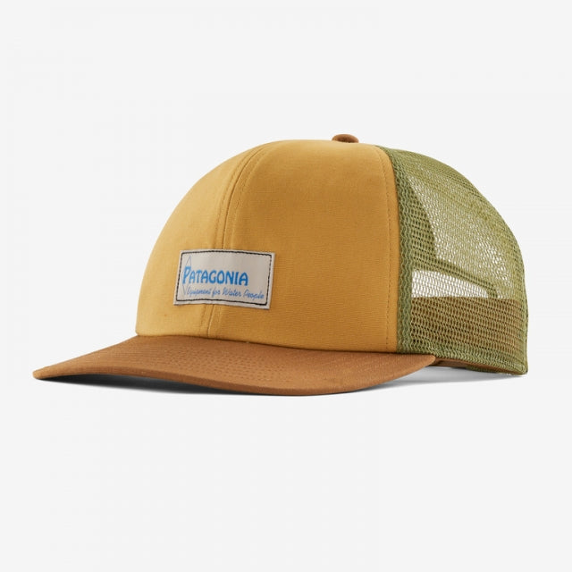 PATAGONIA Relaxed Trucker Hat Water People Label Pufferfish Gold WLPU