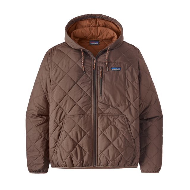 PATAGONIA Men's Diamond Quilted Bomber Hoody Cone Brown CNBR