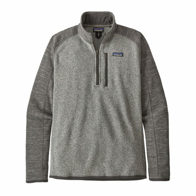 PATAGONIA Men's Better Sweater 1/4 Zip Nickel w/Forge Grey NKFG