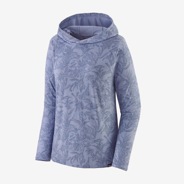 PATAGONIA Women's Capilene Cool Daily Hoody Monkey Flower ight Current Blue MFCU / L