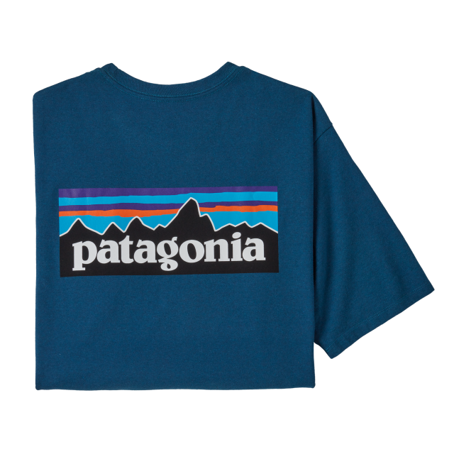 PATAGONIA Men's P-6 Logo Responsibili-Tee Wavy Blue WAVB