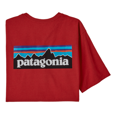 PATAGONIA Men's P-6 Logo Responsibili-Tee Sumac Red SUMR