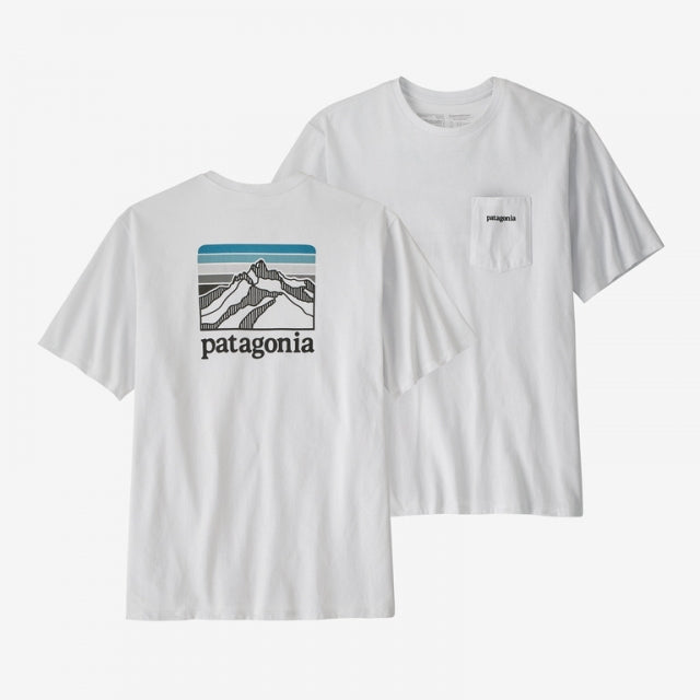 PATAGONIA Men's Line Logo Ridge Pocket Responsibili-Tee White WHI