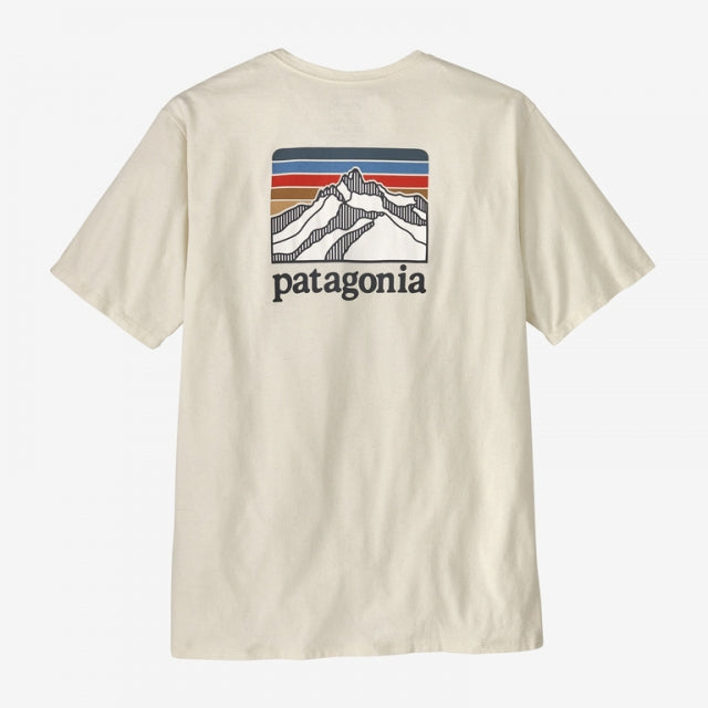 PATAGONIA Men's Line Logo Ridge Pocket Responsibili-Tee Birch White BCW