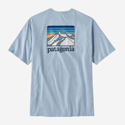 PATAGONIA Men's Line Logo Ridge Pocket Responsibili-Tee Chilled Blue CHLE