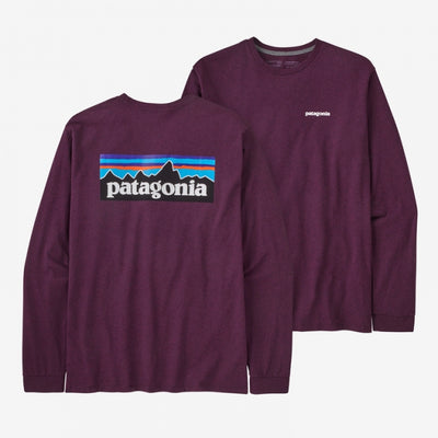 PATAGONIA Men's Long-Sleeved P-6 Logo Responsibili-Tee Night Plum NTPL