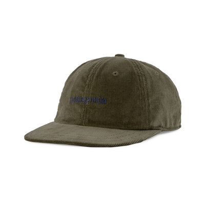 PATAGONIA Corduroy Cap Text Logo Basin Green TEBG