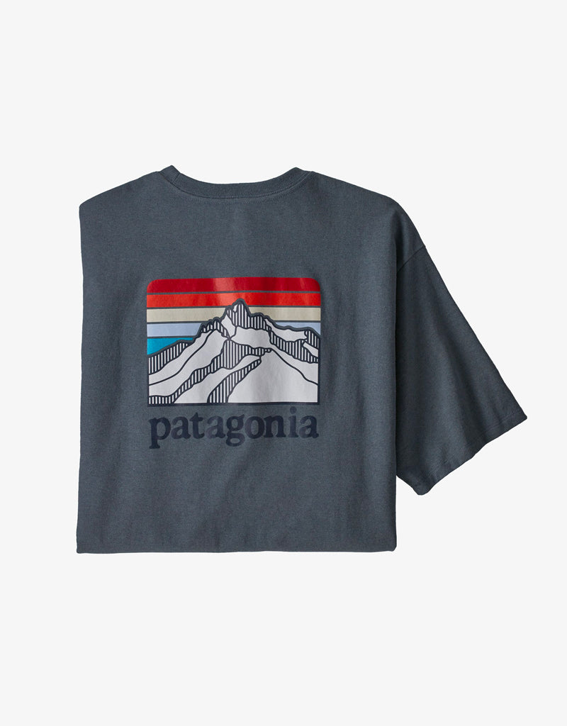 PATAGONIA Men's Line Logo Ridge Pocket Responsibili-Tee Plume Grey PGY / L