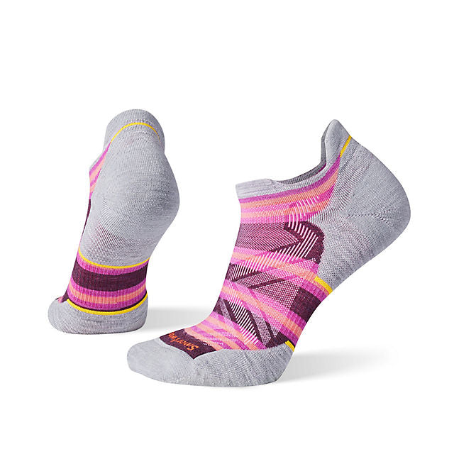 SMARTWOOL Women's Run TC Stripe Low Ankle Socks Bordeaux 590