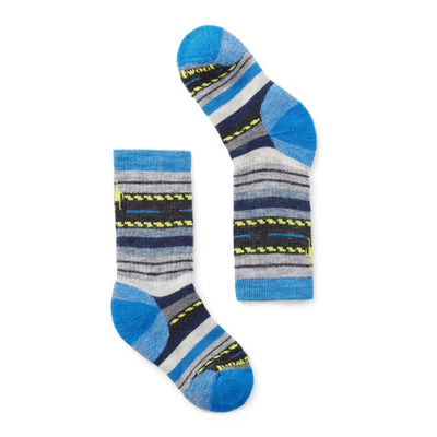 SMARTWOOL Kids' Hike FC Margarita Crew Socks aguna Blue J96 / L