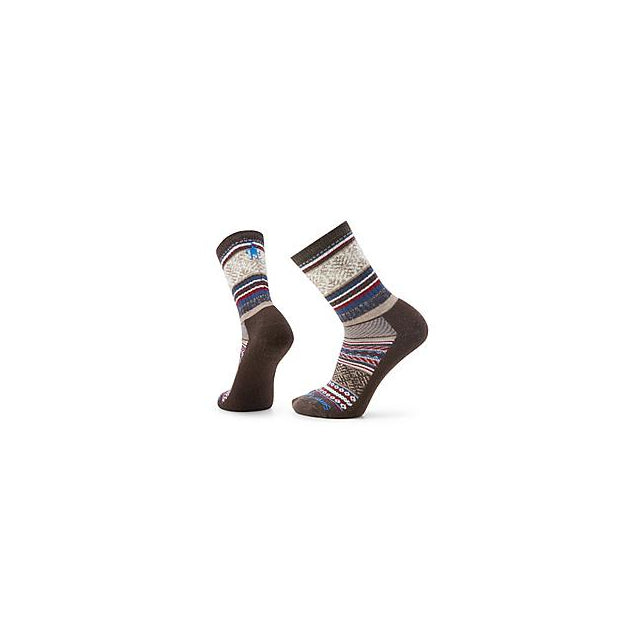 SMARTWOOL EVD Fair Isle Sweater Crew Socks Chestnut 207